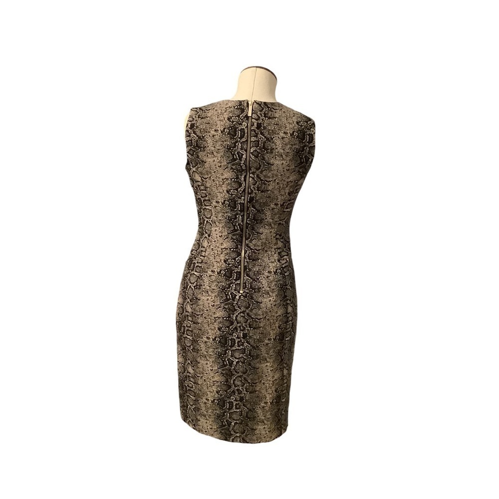 CALVIN KLEIN Snakeskin Print Bodycon Dress - Size 2 - Picture 2 of 6